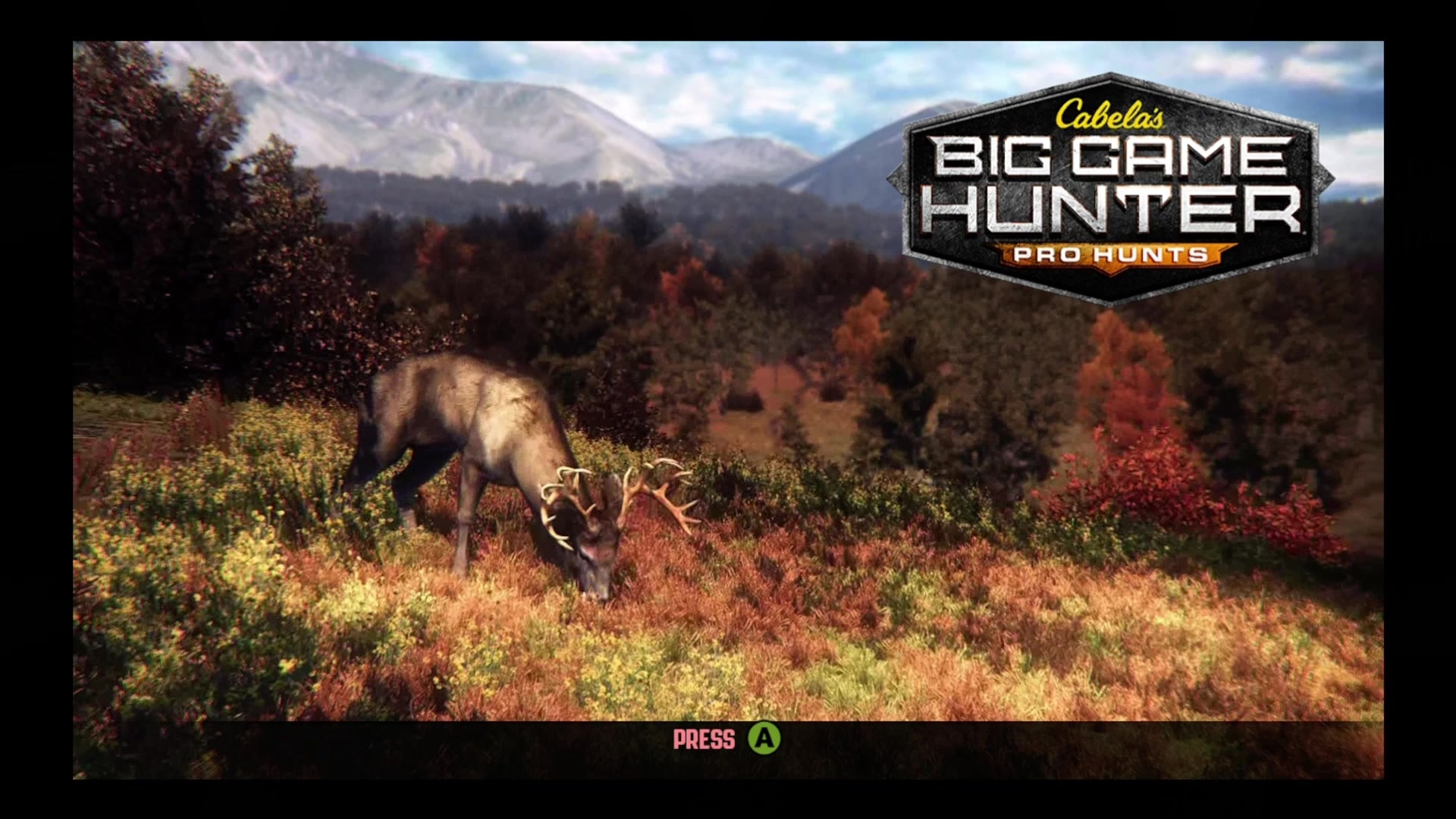 Cabela's Big Game Hunter title screen for Xbox 360